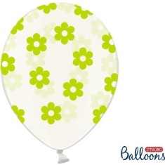 6 Baloane Model Floral Verde