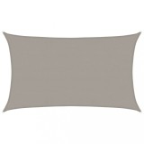 Cumpara ieftin Panza parasolar gri deschis dreptunghiular 5x8 m HDPE 160 g/m&sup2;