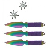 Set 3 cutite pentru aruncat la tinta, Fade plus 2 stelute 7 colturi ems-674645