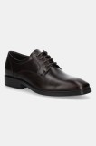 Ecco pantofi de piele Metropole barbati, culoarea maro, 523314-01482