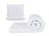 Set Pilota 180x200 cm + 2 Perne 50x70 cm, Microfibra Alba, 250gsm, KipRoom Relax - Confort si Eleganta in Dormitor