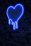 Decoratiune luminoasa LED, Melting Heart, Benzi flexibile de neon, DC 12 V, Albastru