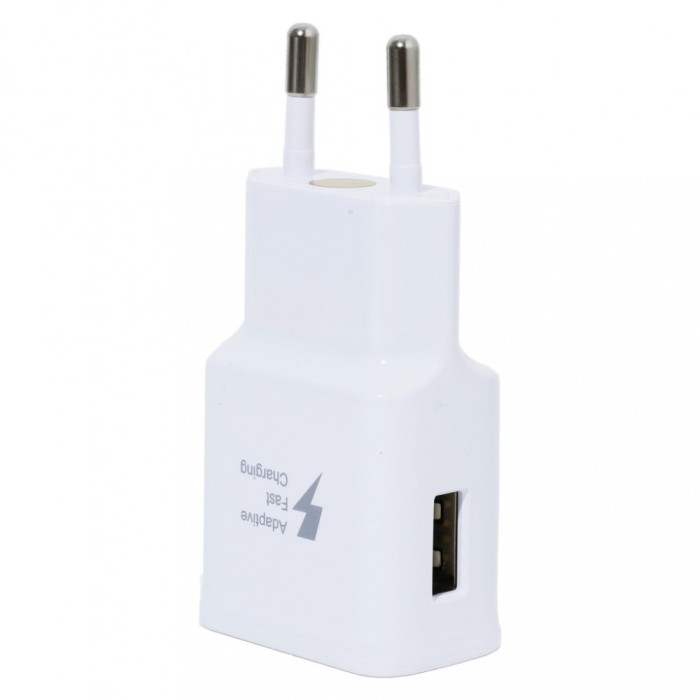Incarcator retea Samsung, USB, 15W, 2A, Incarcare rapida, EP-TA200EWE, Alb