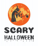 Cumpara ieftin Sticker decorativ, Scary halloween , Negru, 72 cm, 4906ST, Oem
