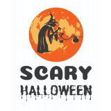 Sticker decorativ, Scary halloween , Negru, 72 cm, 4906ST