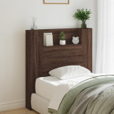 Cumpara ieftin Tăblie de pat cu dulap și LED, stejar maro, 100x16,5x103,5 cm