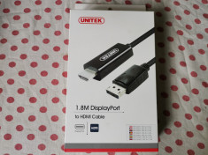 UNITEK Cablu DisplayPort - HDMI 1.8m, Y-5118CA foto
