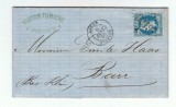 France 1868 Cover + Content 3219A ROUEN ST SEVER SEINE INF to BARR D.743