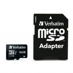 Card de memorie Verbatim Pro microSDHC 16GB Clasa 10 UHS-I U3 cu adaptor SD foto