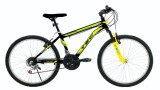 Bicicleta copii Tec Titan suspensie fata, roata 24&quot;, culoare negru/galben Cod:222442000309