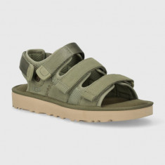 UGG sandale din piele intoarsa Goldencoast Multistrap barbati, culoarea verde, 1153095