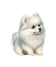 Sticker decorativ American Eskimo, Alb, 65 cm, 5547ST foto