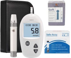 Glucometru Sinocare Codefree + 25 Teste + 25 Lansete + Auto-Intepator foto