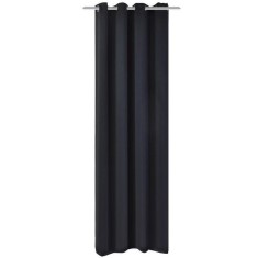 Draperie opaca, oche?i metalici, 270 x 245 cm, negru foto