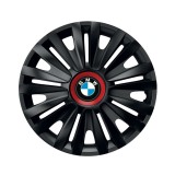 Cumpara ieftin Set 4 capace roti Negre Cu Inel Rosu Royal R15 pentru gama auto BMW, Autohelix MSA