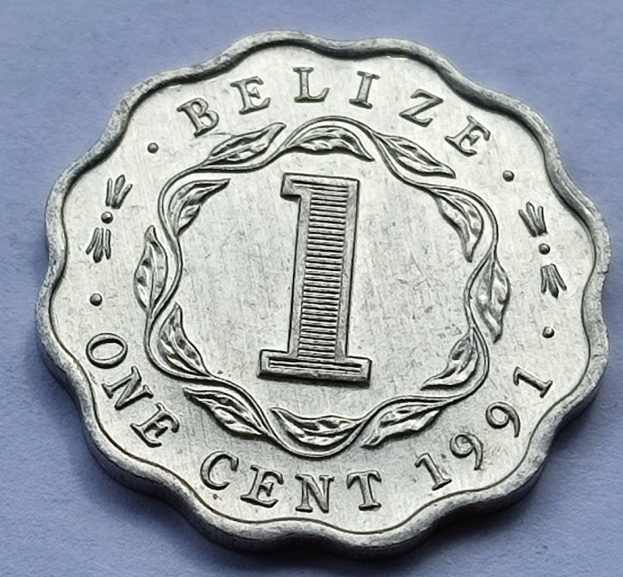 286. Moneda Belize 1 cent 1991