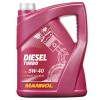 Ulei motor Mannol Diesel Turbo 5W40, 5L, Sintetic, A3/B4, MB 229.5, VW 502 00/505 00, Porsche A40, Renault RN0700/0710