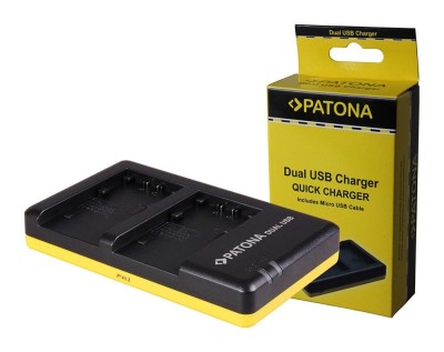 Patona Dual incarcator pentru Sony NP-FP30 FP50 FP51 incl. Micro-USB cable foto
