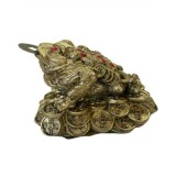 Statueta Feng Shui broasca raioasa din rasina 7,5 cm, model FS46