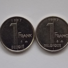 LOT 2 MONEDE DIFERITE BELGIA- 1 FRANK/FRANC 1997