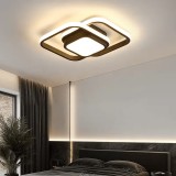 Cumpara ieftin Lustra LED 42W, patrate negre, lumina rece/calda/neutra