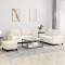 vidaXL Set de canapele cu perne, 3 piese, crem, catifea