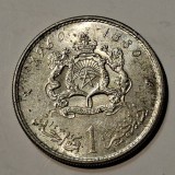 Maroc 1 dirham 1960 argint Mohammed V