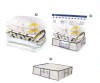 Set 2 Saci de Depozitare cu Vid si Husa Gri 70x105x50cm