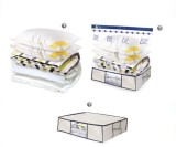 Set 2 Saci de Depozitare cu Vid si Husa Gri 70x105x50cm