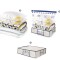 Set 2 Saci de Depozitare cu Vid si Husa Gri 70x105x50cm
