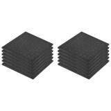 Cumpara ieftin Placi de protectie la cadere 12 buc. negru 50x50x3 cm cauciuc