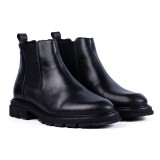 Ghete bărbătești negre, din piele, model PA29