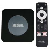 TV Box Mecool KM2 Plus Smart Media Player Negru, 4K, RAM 2GB, ROM 16GB, Android 11, S905X4 Quad Core, 2T2R, Chromecast, Control vocal