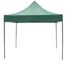 Cort pavilion pliabil, 3x3 m, cadru metal cu panza impermeabila pentru Curte, Gradina, Evenimente, Verde