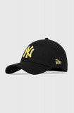 New Era șapcă de baseball din bumbac culoarea negru, cu imprimeu, NEW YORK YANKEES