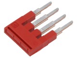 Punte de conectare piste roşie 4mm UL94V-0