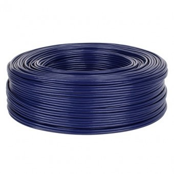 Cablu 2rca 3mm albastru rola foto