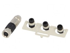 Conector M8 Mamă 3 Pin Drept pe Cablu 4A 32V IP65 IP67
