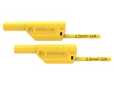Cablu de măsurare 32A cu mufă banană 4 mm - 2m, galben