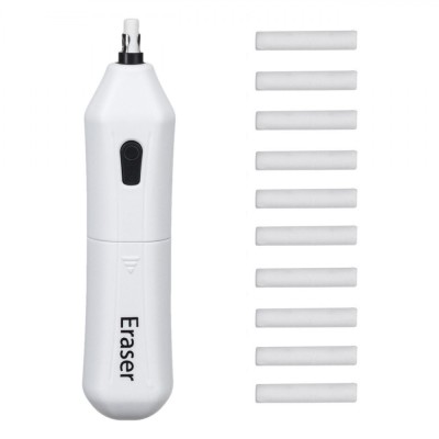 Radieră Electrică, Eraser, 10 Rezerve, Alb foto