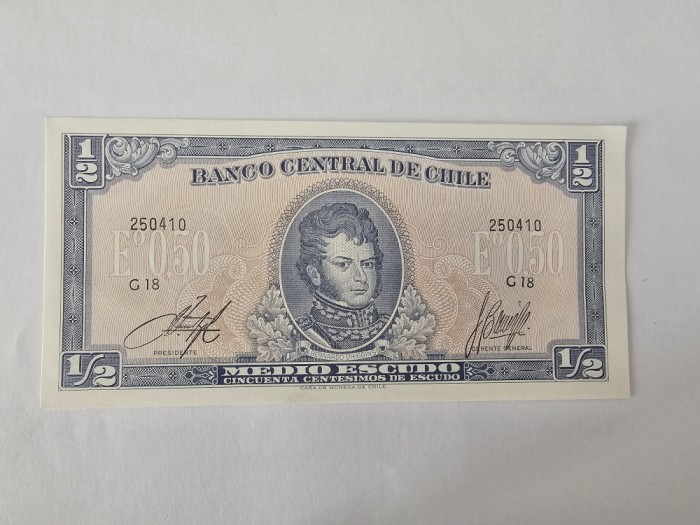 Chile 1/2 Escudo 1962 Noua