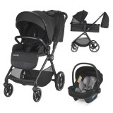 Carucior modular 3 in 1, Coccolle Lissia Anthracite si scoica auto Isize Knox Greystone