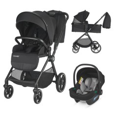 Carucior modular 3 in 1, Coccolle Lissia Anthracite si scoica auto Isize Knox Greystone