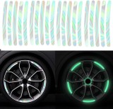 Cumpara ieftin Set 20 stickere reflectorizante, autocolante , universale pentru jante auto, roti bicicleta, motocicleta