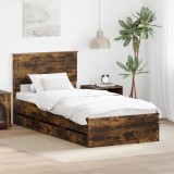 Cumpara ieftin Cadru de pat Stejar fumuriu 90 x 190 cm Lemn Ingineresc