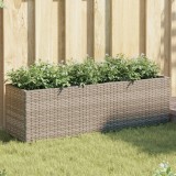 vidaXL Jardiniere grădină 3 ghivece 2 buc. gri 105x30x32cm poliratan 3210524