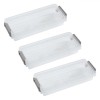 Set 3 Cutii pentru depozitare, 20,4x8x3,7 cm, Transparent