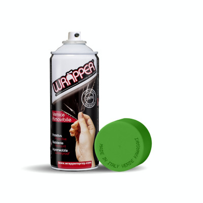 Vopsea spray cauciucata Wrapper 400ml - Verde Kawasaki Garage AutoRide foto