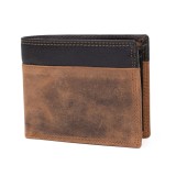 Cumpara ieftin Portofel barbati Delis, Athelstan PT1239, piele naturala, Negru-Maro