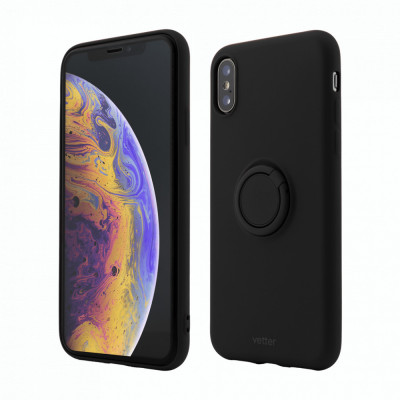 Husa Vetter pentru iPhone XS, Soft Pro with Magnetic iStand, Negru foto